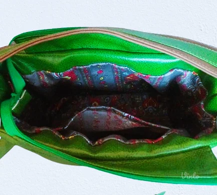 Zeleno-braon nova tašna