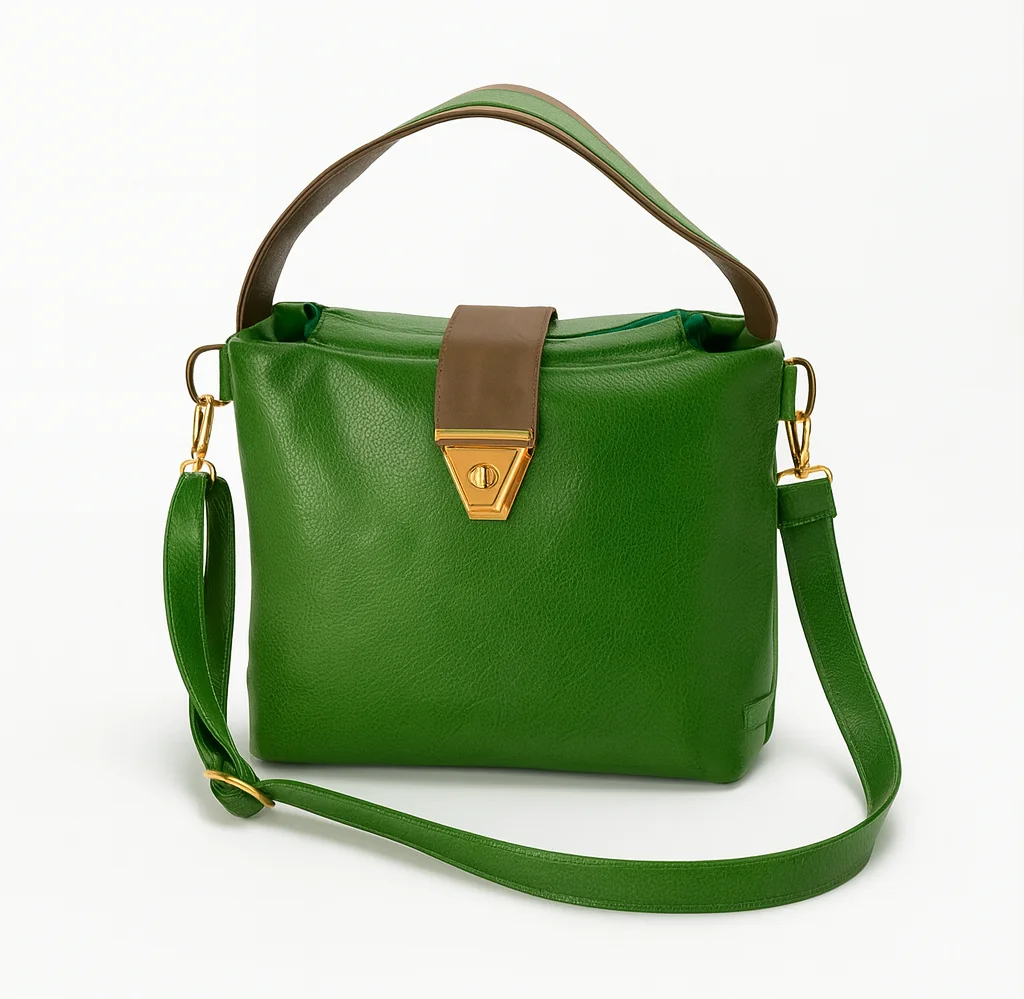 Zeleno-braon nova tašna