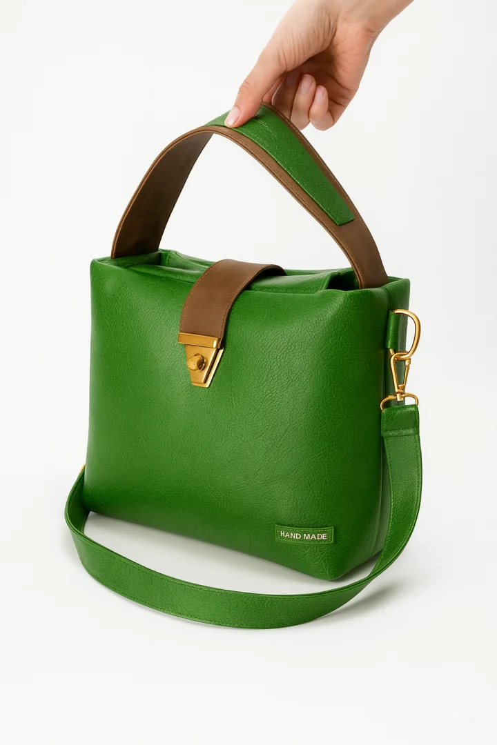 Zeleno-braon nova tašna