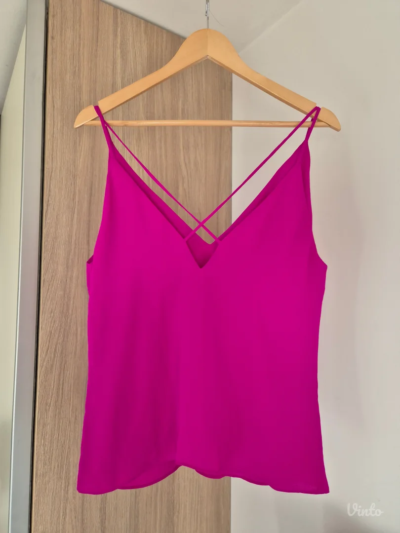 H&M Gold Collection Magenta Top