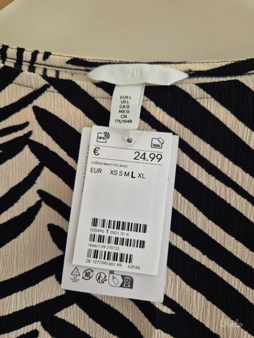 H&M zebra haljina | L