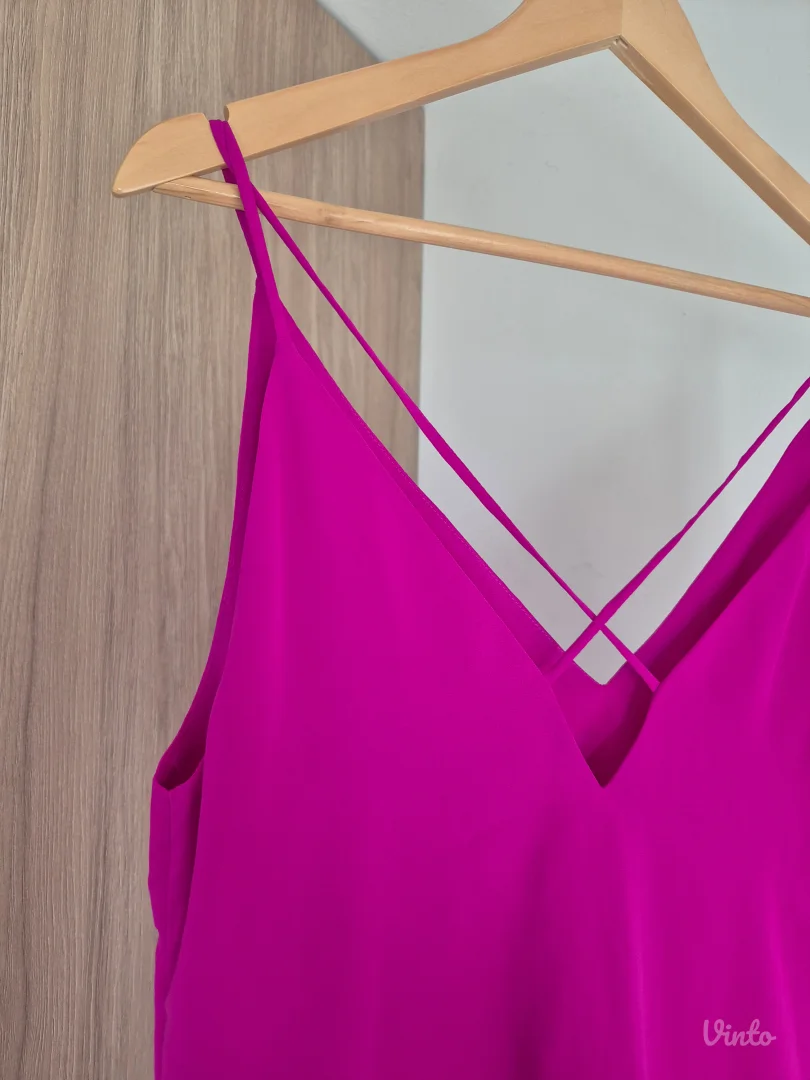 H&M Gold Collection Magenta Top