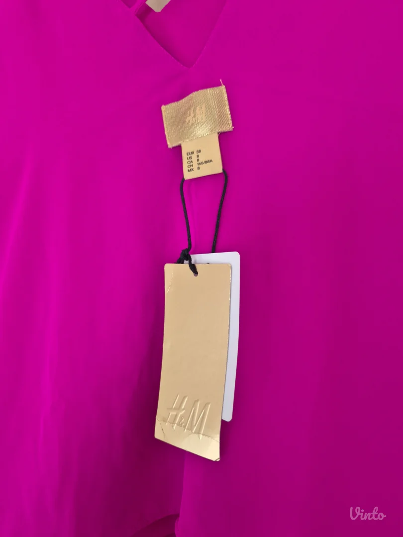 H&M Gold Collection Magenta Top