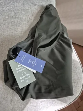 H&M Firm Shape maslinasti kupaći kostim | L