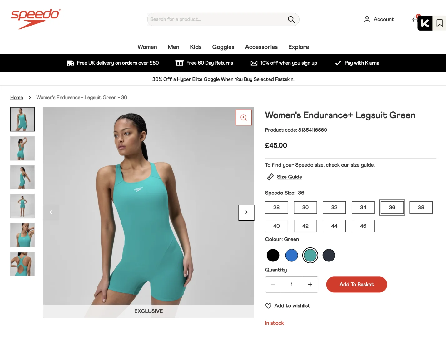 Speedo Endurance+ Legsuit | 44