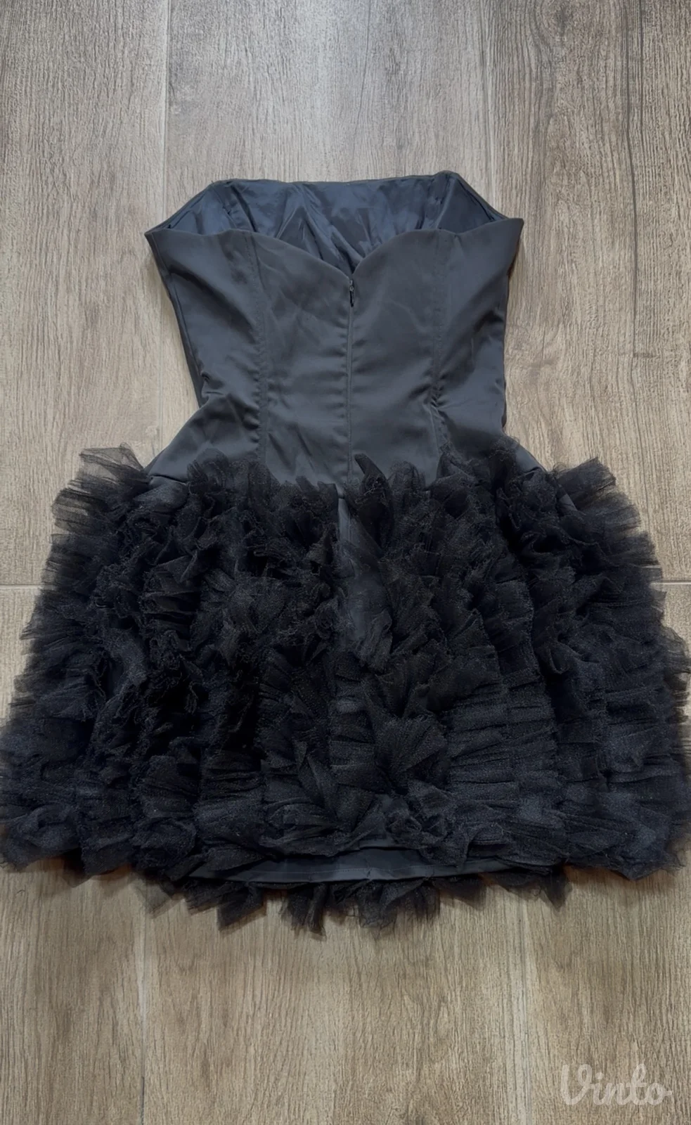 Crna elegantna mini haljina STRADA