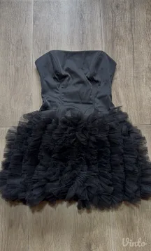Crna elegantna mini haljina STRADA