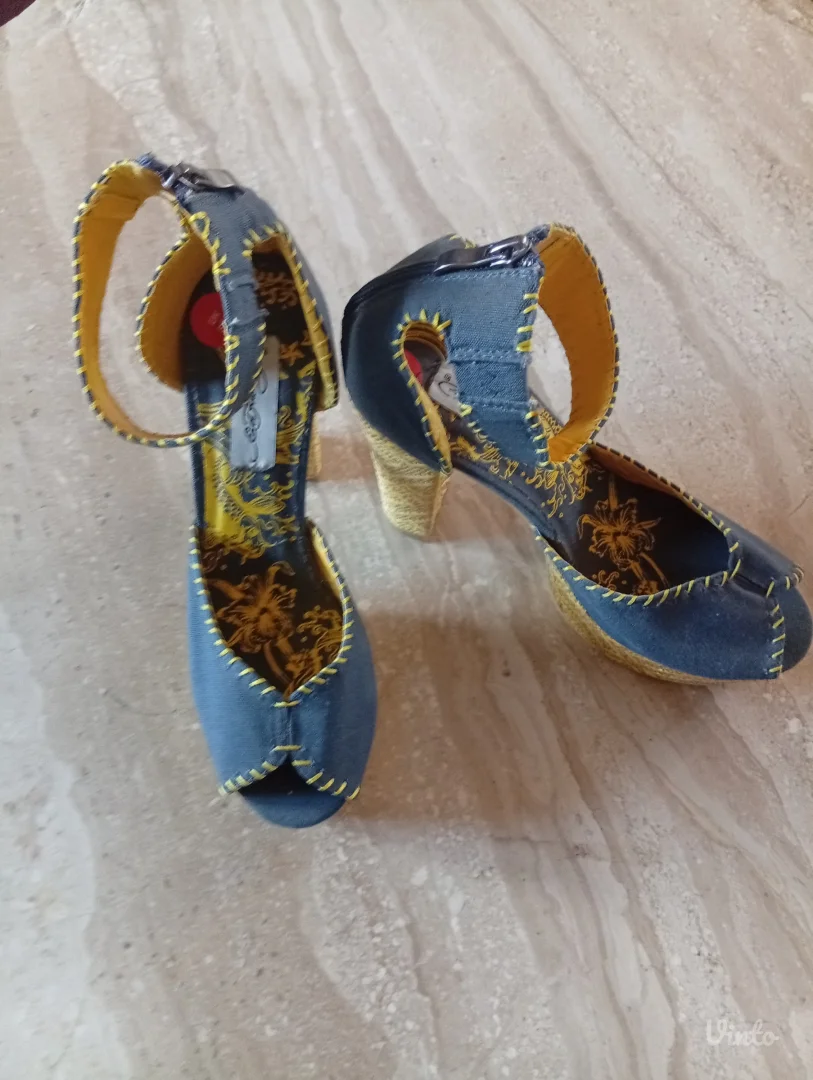 Ed Hardy "Cindy" zenske cipele platforme, Y2K Stil