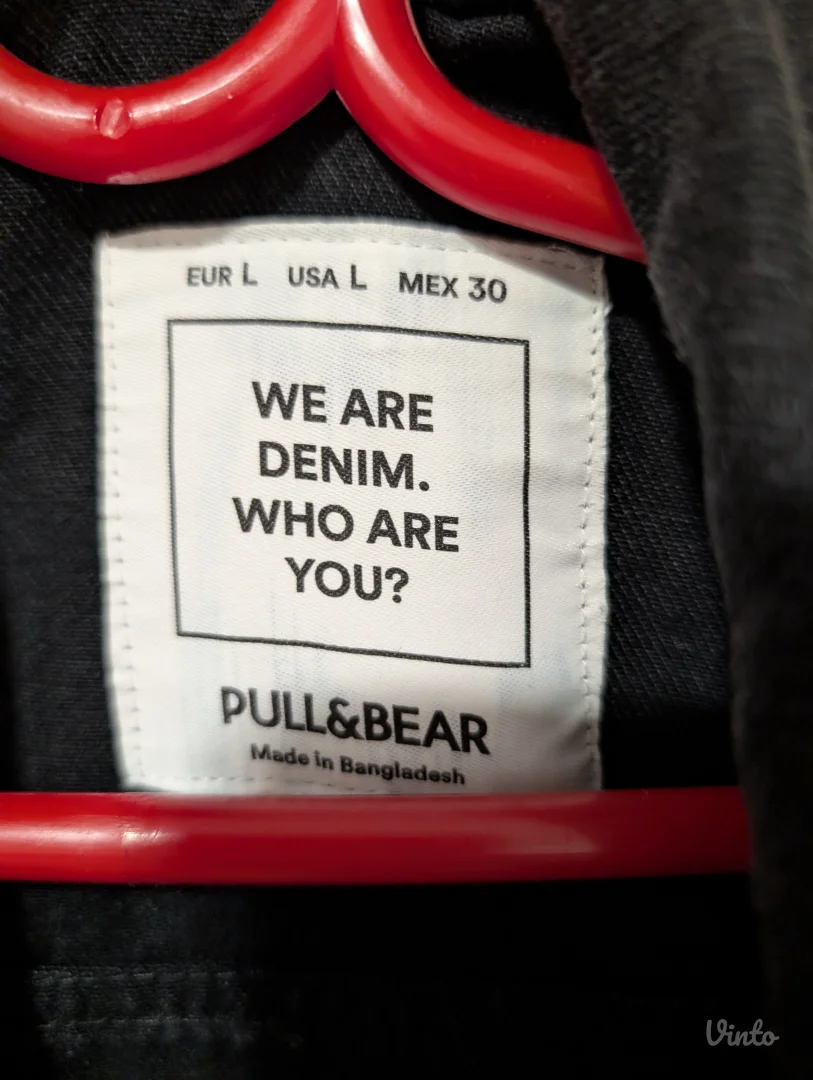 Pull&Bear crna teksas jakna