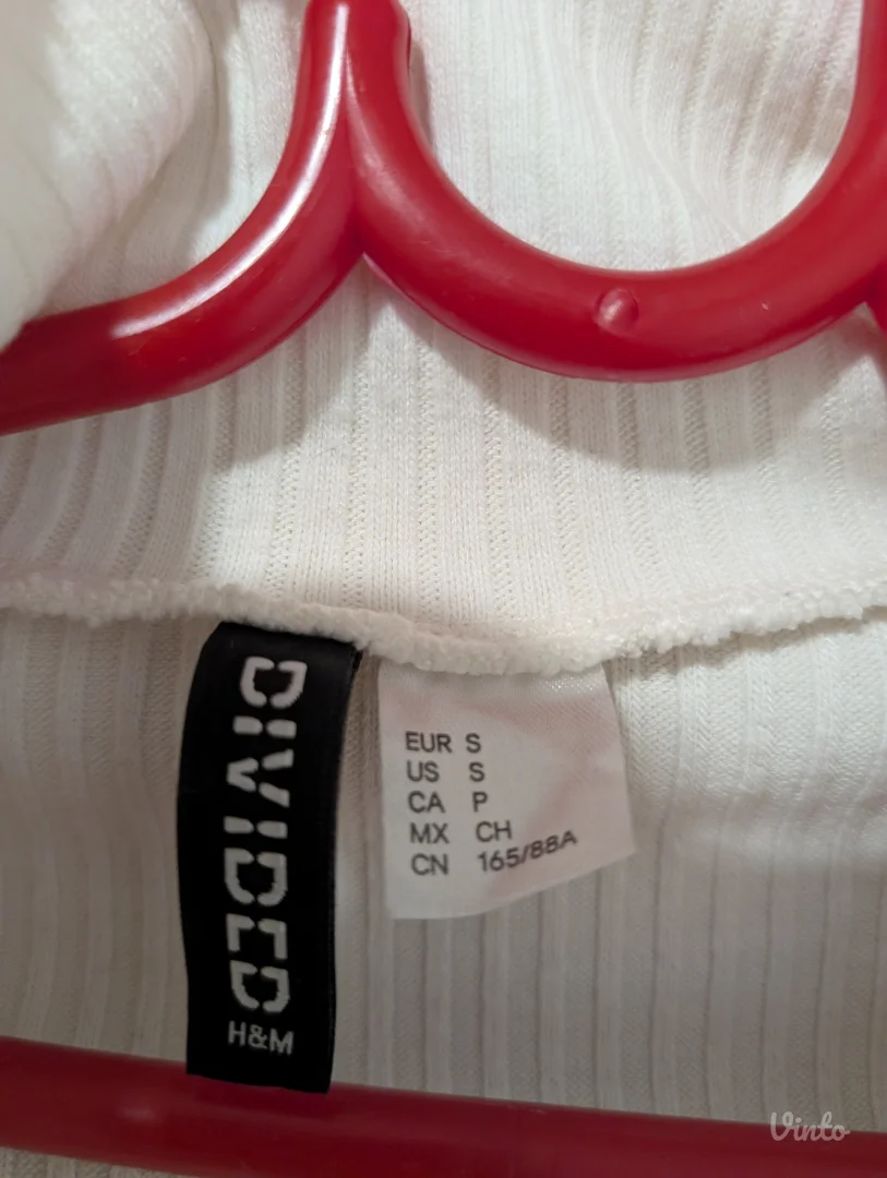 H&M bela crop majica