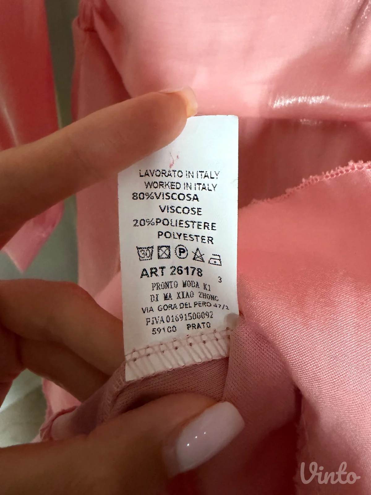 Roze kratka haljina od viskoze