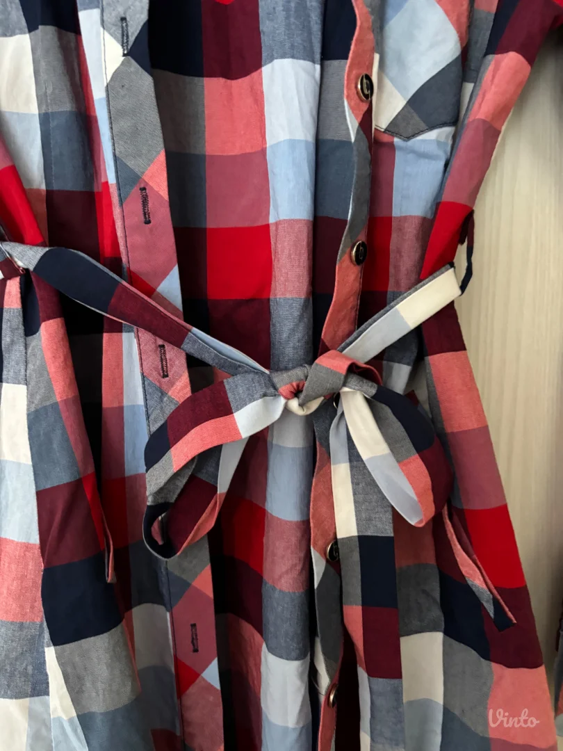 Karirana haljina kosulja