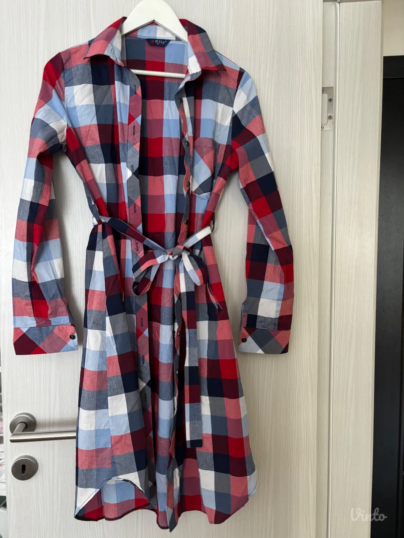 Karirana haljina kosulja