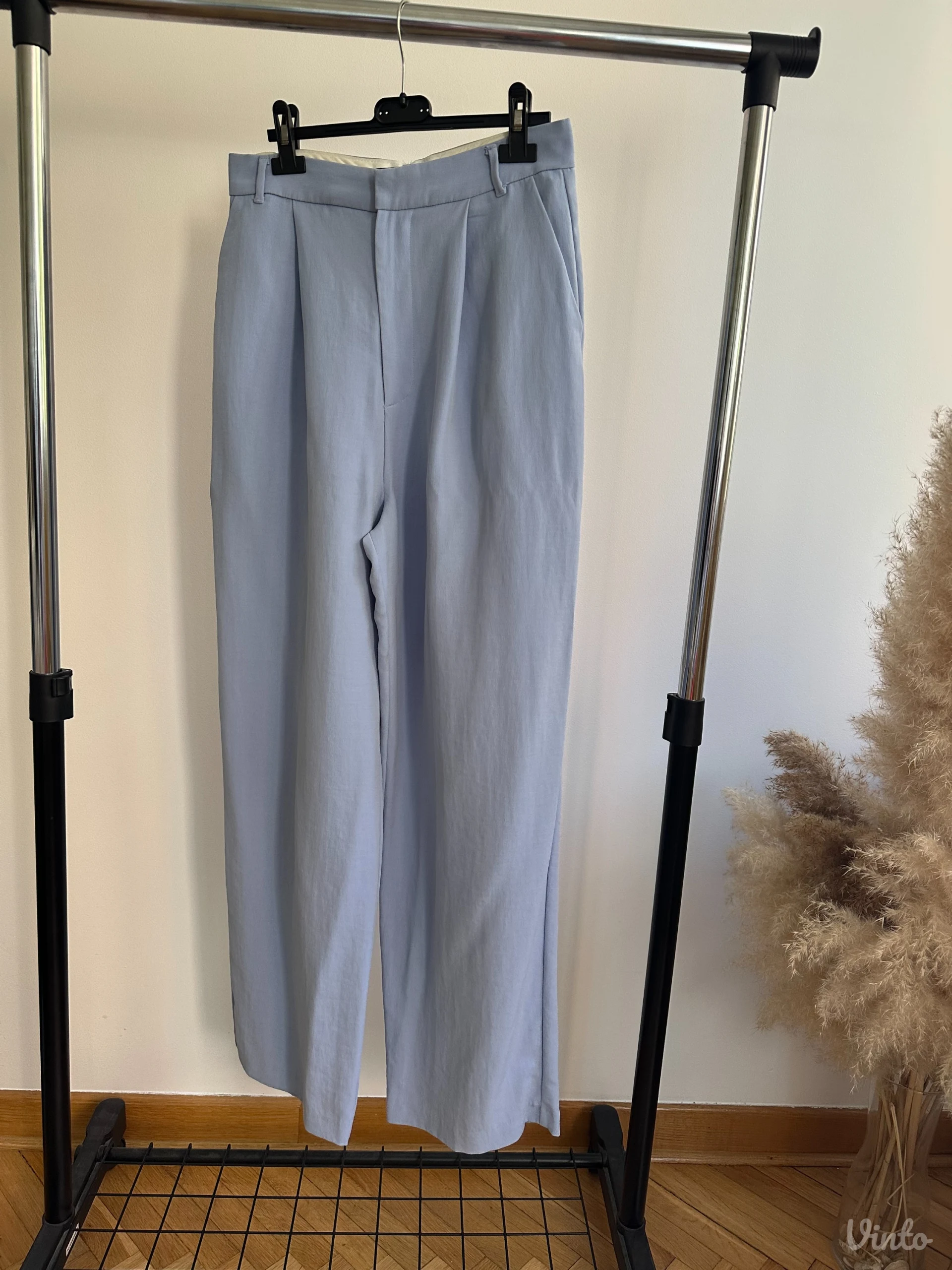 Zara Šire Pantalone Duboki Struk
