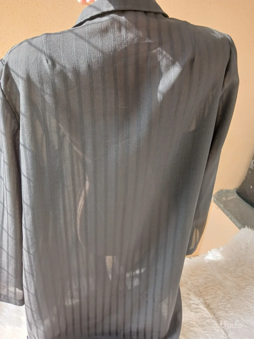 Ženska crna tunika-ogrtač