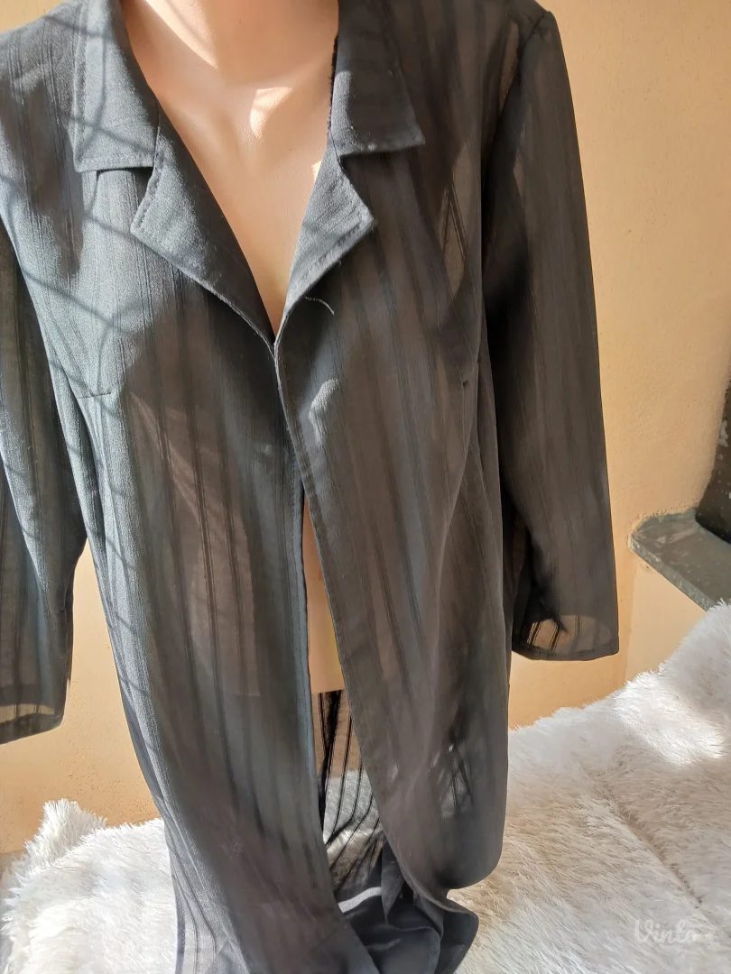 Ženska crna tunika-ogrtač