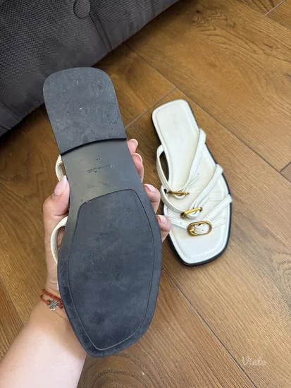 Original ravne kožne Massimo Dutti papuce