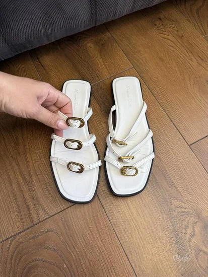 Original ravne kožne Massimo Dutti papuce