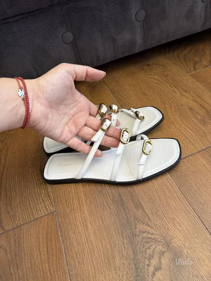 Original ravne kožne Massimo Dutti papuce