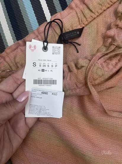 Nova Zara lanena suknja sa etiketom S M