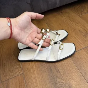 Original ravne kožne Massimo Dutti papuce