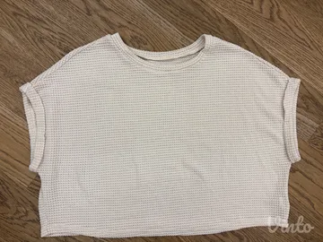 SHEIN Curve bež majica sa teksturom (2XL)