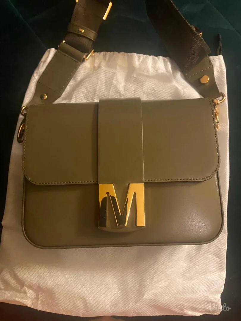 Mona kožna torba - maslinastozelena - nova bez etikete