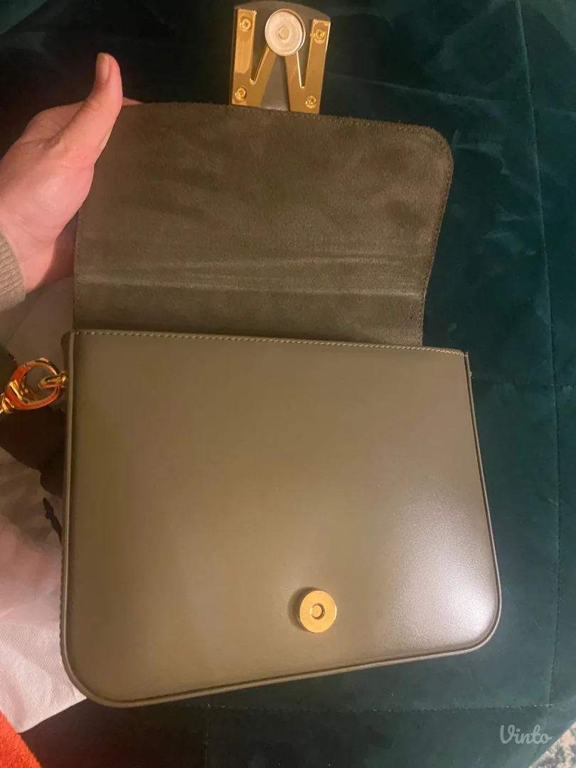 Mona kožna torba - maslinastozelena - nova bez etikete