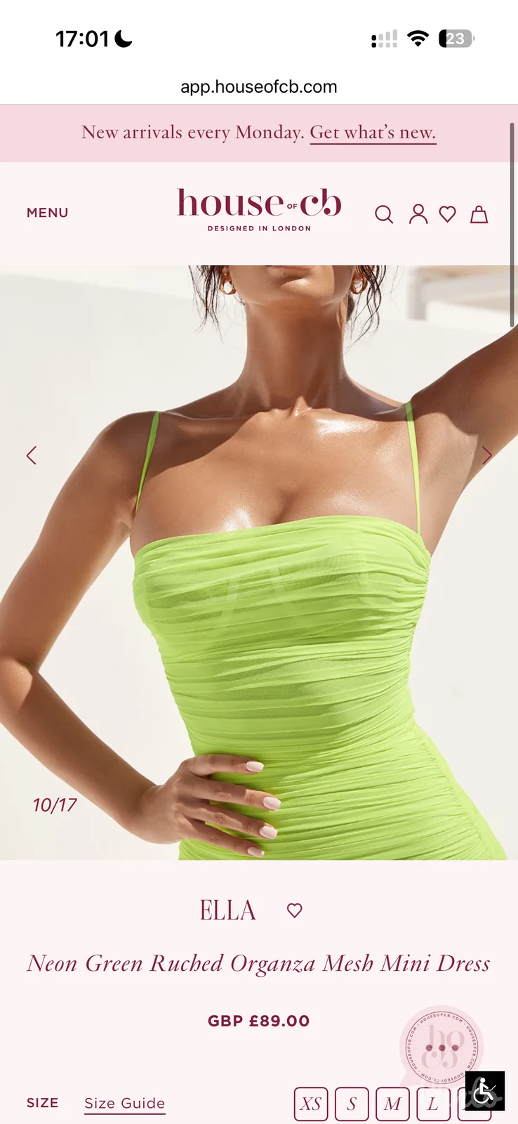 Neon Green Mini House of cb haljina