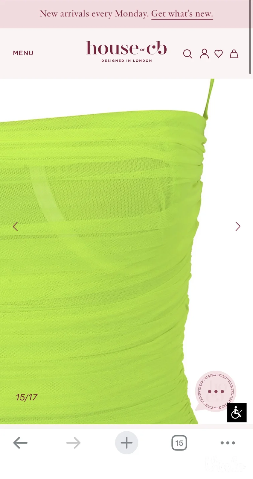 Neon Green Mini House of cb haljina