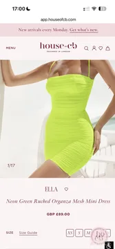 Neon Green Mini House of cb haljina
