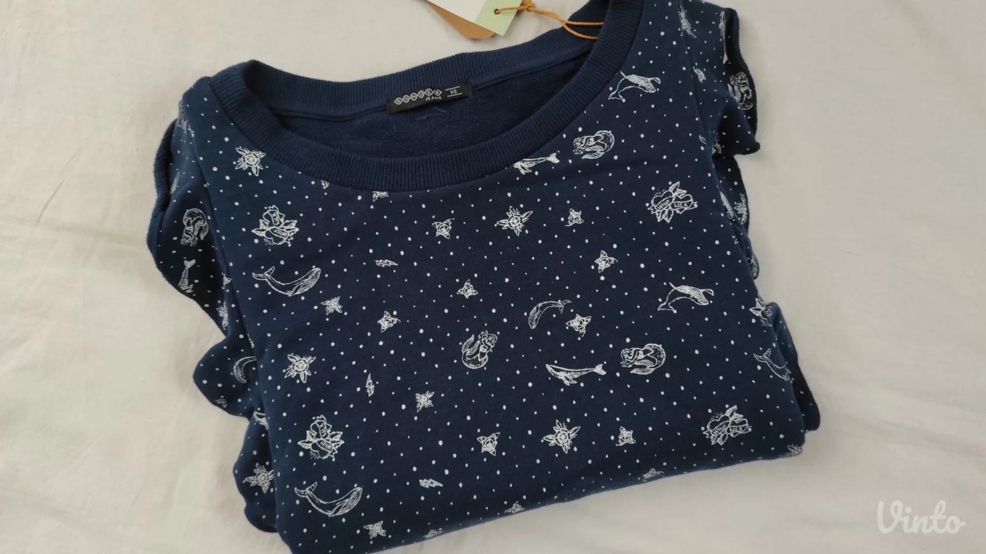 Bonobo jeans ruffle pamučni duks NOVO sa etiketom