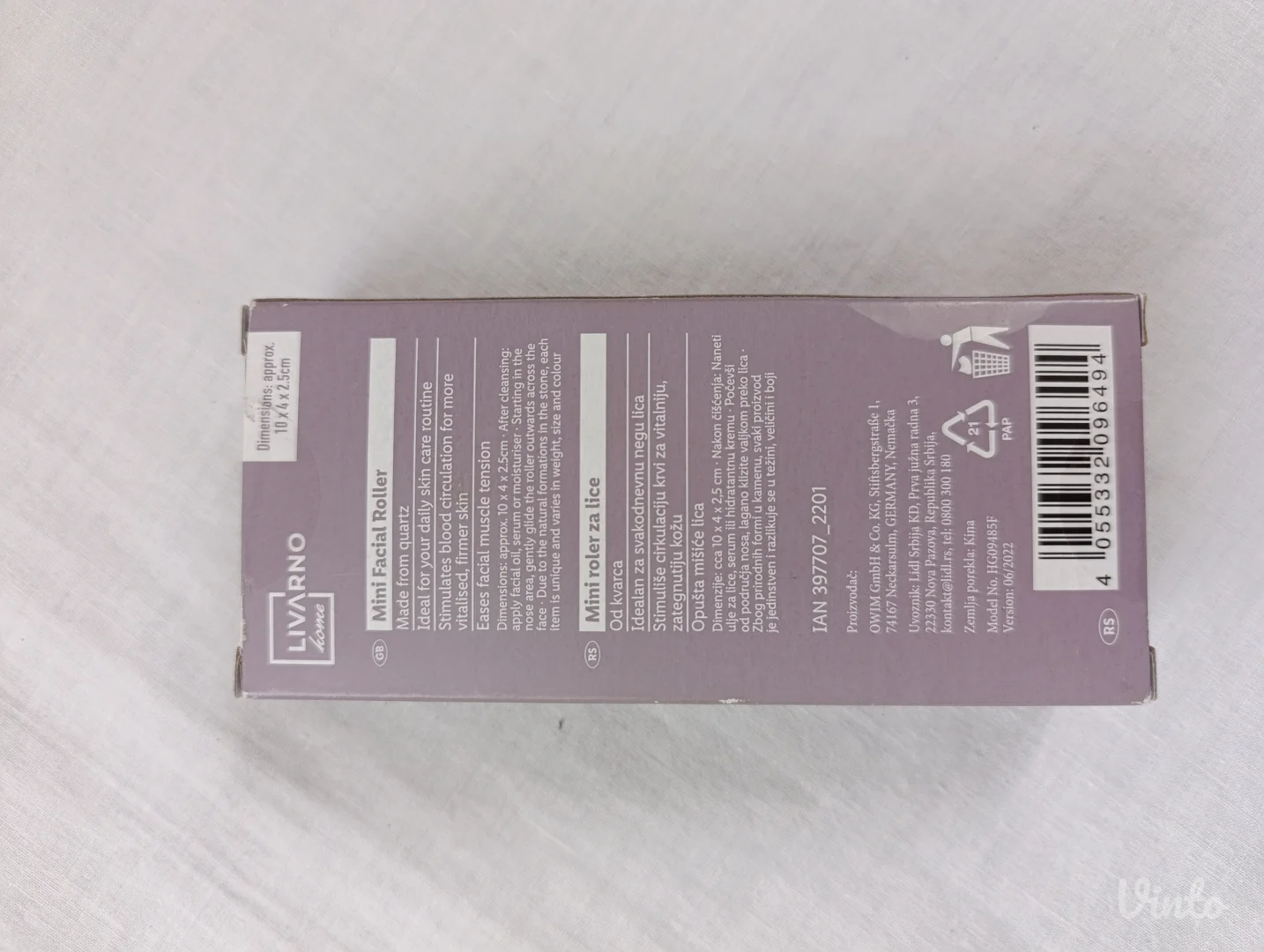 Mini roler za lice od kvarca NOVO