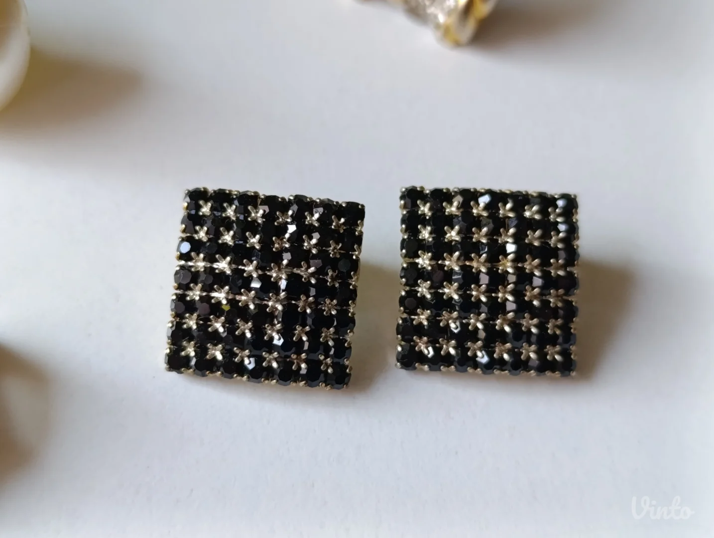 Lot vintage minđuše i prstenovi za marame