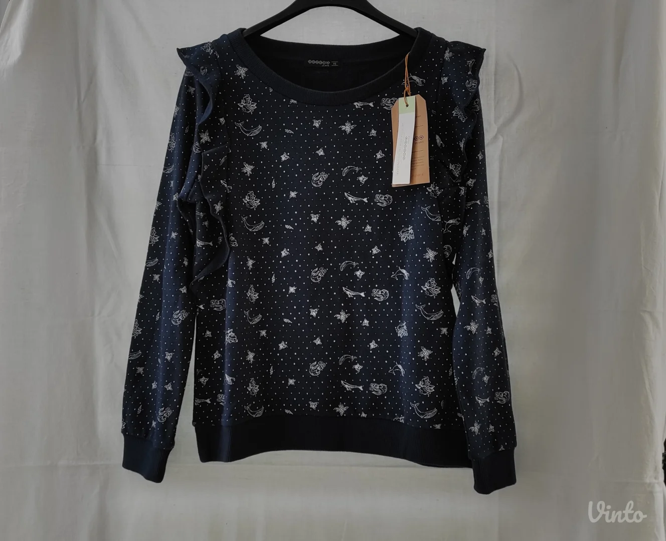 Bonobo jeans ruffle pamučni duks NOVO sa etiketom