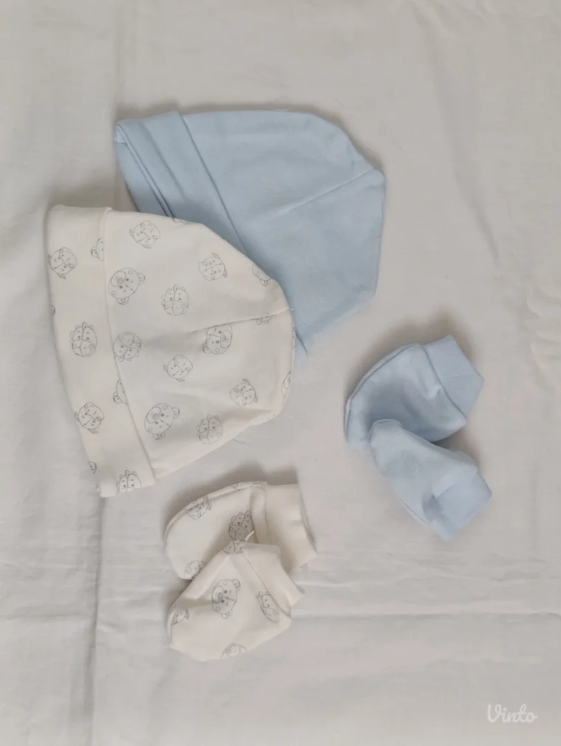 Pepco set bodića, pantalona, kapica, rukavica za bebu