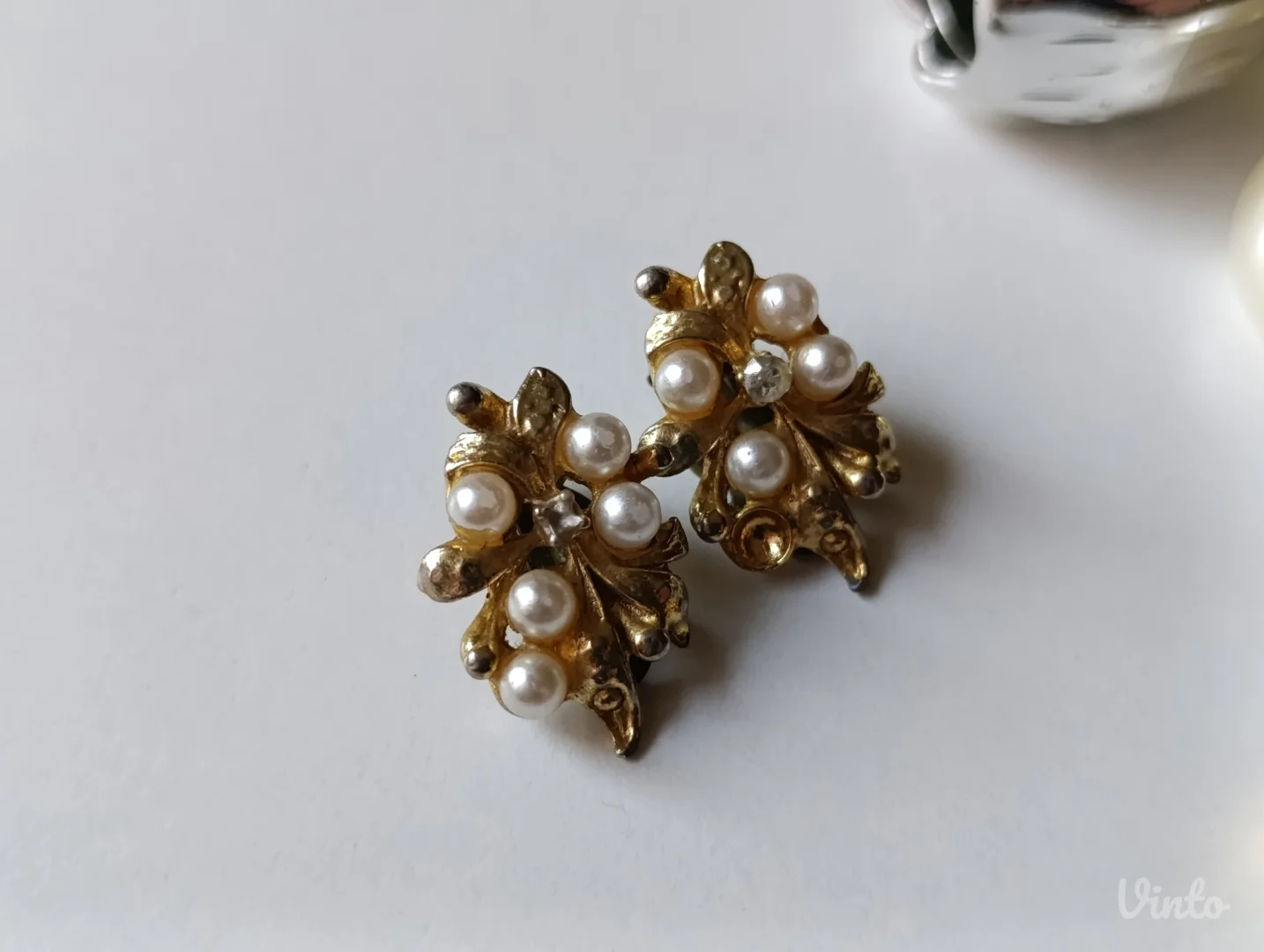 Lot vintage minđuše i prstenovi za marame