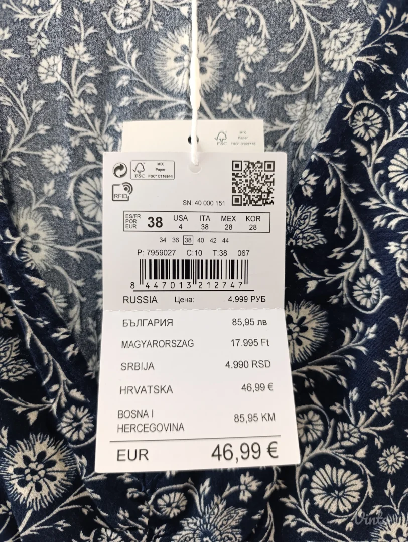 Springfield haljina 100% viskoza NOVO sa etiketom