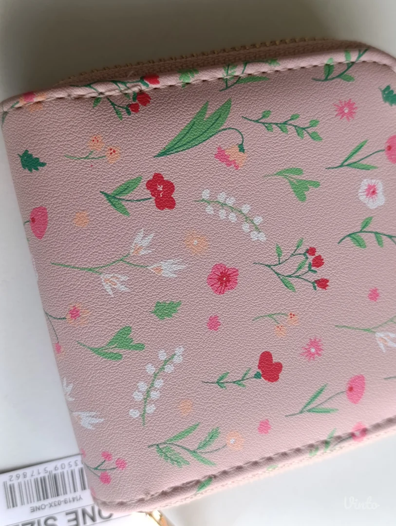 Sinsay cvetni roze novcanik NOVO