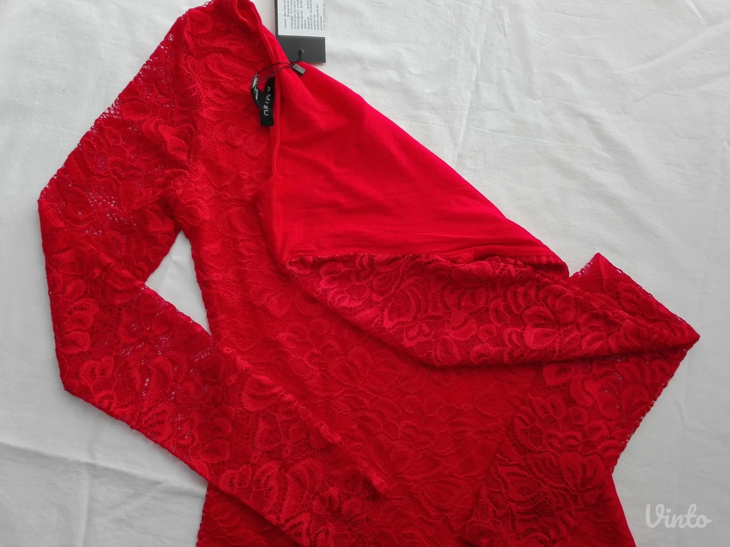 Amisu čipkana bluza NOVO