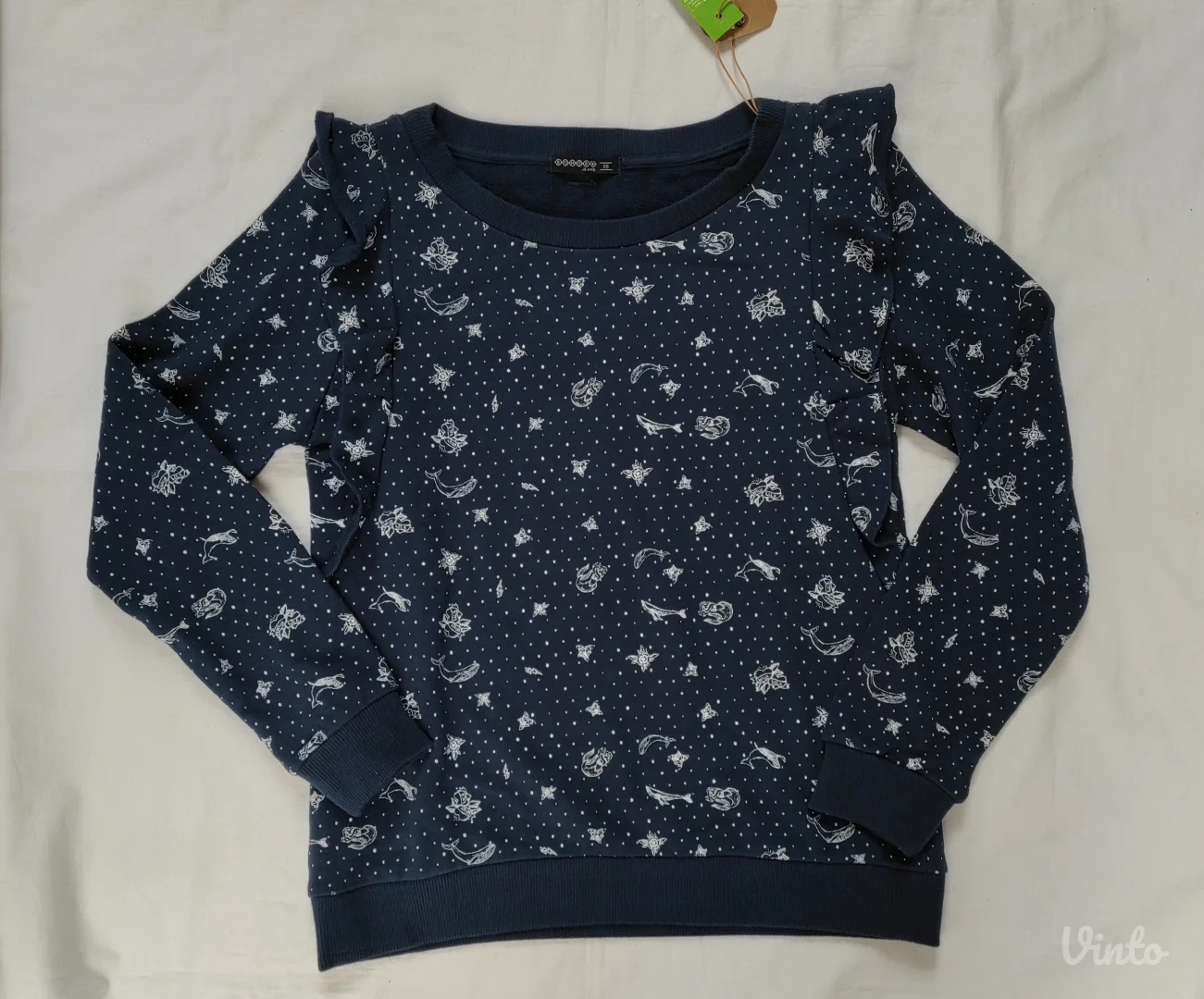 Bonobo jeans ruffle pamučni duks NOVO sa etiketom