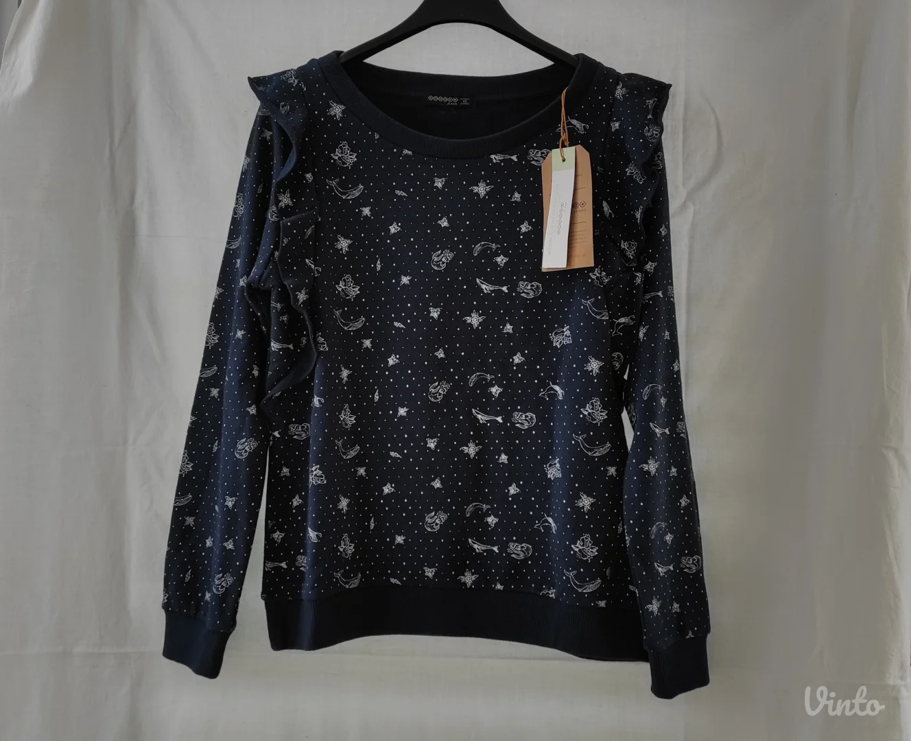 Bonobo jeans ruffle pamučni duks NOVO sa etiketom