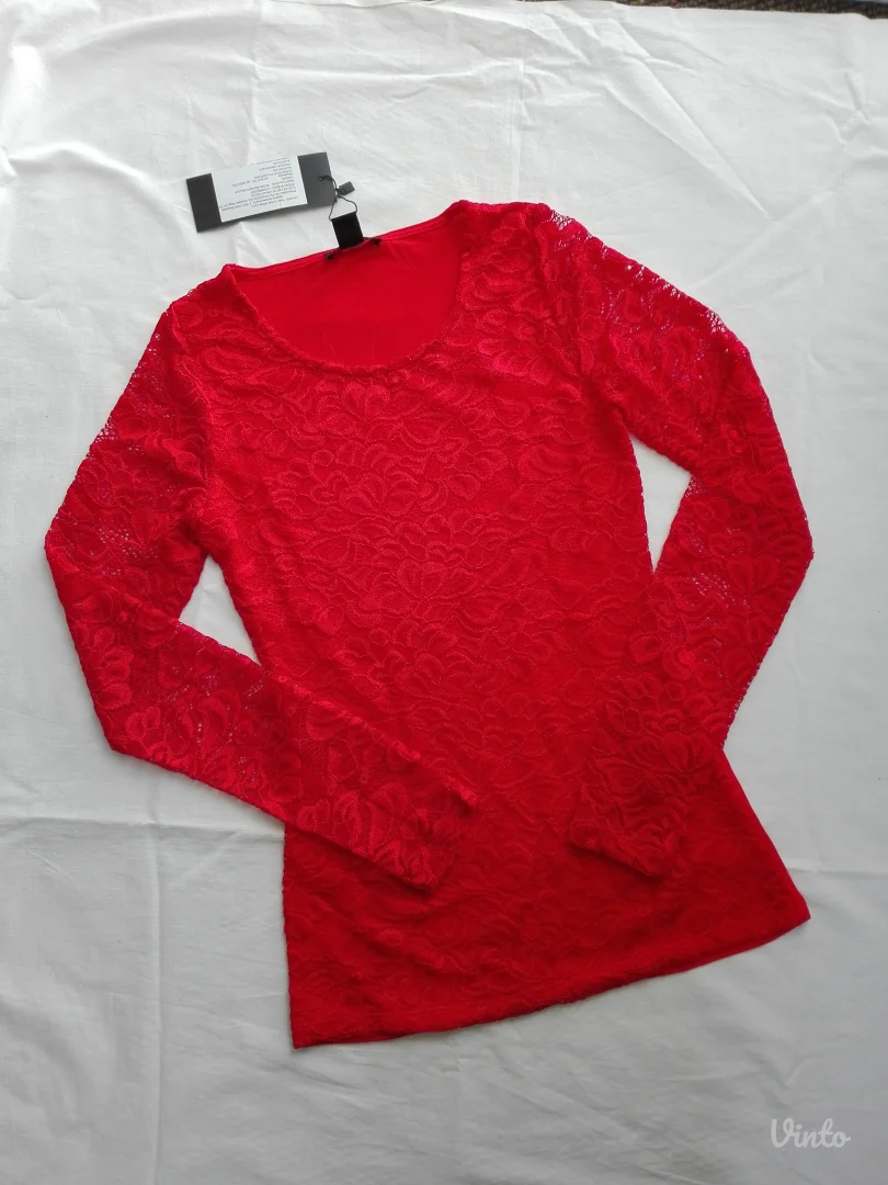 Amisu čipkana bluza NOVO