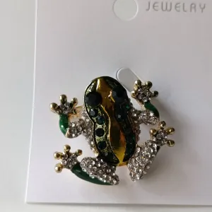 Unikatan broš - žaba