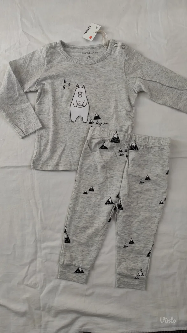 Fox and bunny 100% pamuk pidzama NOVO