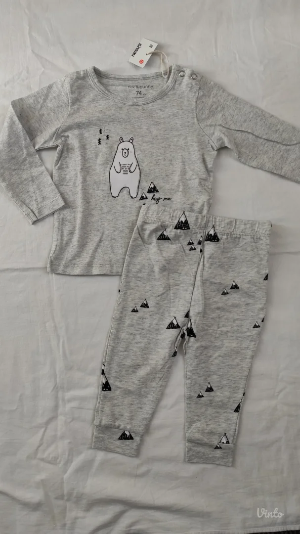 Fox and bunny 100% pamuk pidzama NOVO