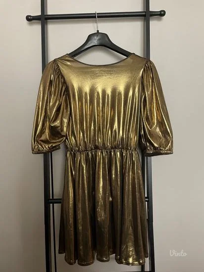 Zara zlatna haljina