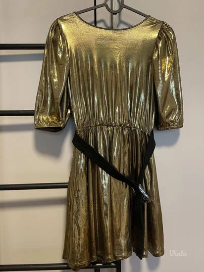 Zara zlatna haljina