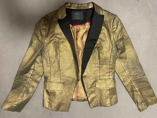 Zara kratki zlatni sako