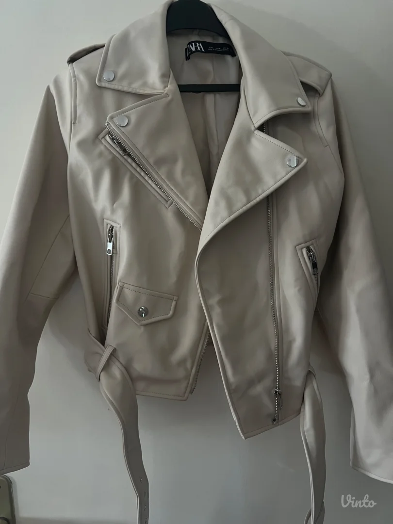 Zara bež kožna jakna